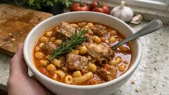 Rancho de porco com grão e massa: um tacho reconfortante que fica ainda melhor no dia seguinte