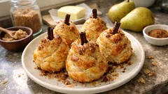 Peras folhadas com canela: uma sobremesa simples com ar de pastelaria