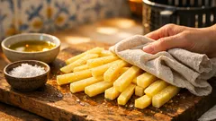 Como fazer batatas fritas crocantes na fritadeira de ar quente (sem ficarem moles)