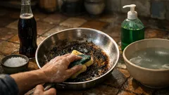 Truque da cola com sal para limpar frigideiras: funciona mesmo ou é mito