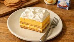 Semifrio de Mandarim com bolacha Maria — cremoso, sem forno e fácil de preparar