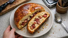 Folar de carne transmontano: massa fofa e enchidos no ponto, como se faz em casa