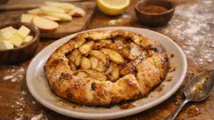 Tarte de maçã rústica (estilo galette): massa estaladiça e recheio suculento