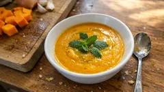 Creme de abóbora com hortelã: sopa aveludada e leve, pronta em poucos passos