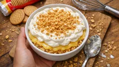 Doce da Casa em taças: sobremesa cremosa com bolacha Maria que sai sempre bem