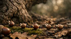 Formigas transportam galhas de carvalho e a descoberta começou com a curiosidade de uma criança