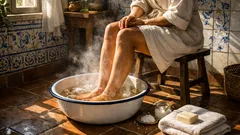 Lavar os pés com sabonete neutro e sal: rotina simples para reduzir o mau odor
