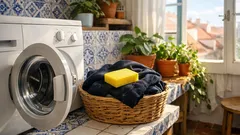 Porque é que pôr uma esponja na máquina de lavar ajuda a tirar pelos e fiapos
