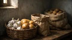 Como guardar alho e cebola para durarem mais sem bolor nem grelos