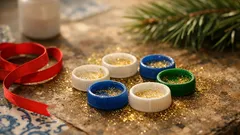 Como fazer uma guirlanda de Natal com 6 tampinhas de plástico