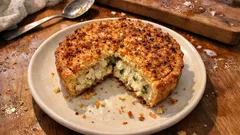 Tarte de peixe crocante no forno: um jantar prático para aproveitar sobras