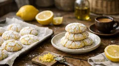 Bolachas crinkle de limão: a receita fácil para ficarem macias e bem rachadas