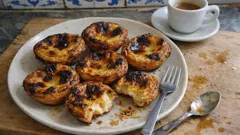 Pastéis de nata caseiros bem estaladiços: creme aveludado e topo tostado