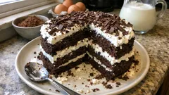 Génoise de chocolate recheada com chantilly: leve, elegante e fácil de fazer