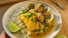 Caril de peixe com leite de coco e amêijoas — cremoso e fácil de fazer em casa