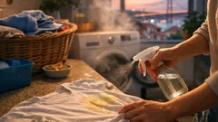 O truque do vinagre branco que ajuda a tirar nódoas de suor da roupa