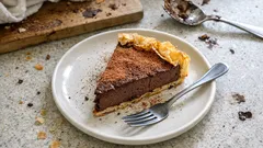 Tarte de massa filo com mousse de chocolate: crocante por fora, cremosa por dentro