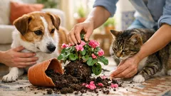 Plantas de interior tóxicas para cães e gatos: 3 muito comuns e os sinais de alarme