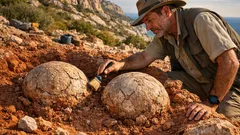 Descobertos ovos fossilizados de titanossauros com 72 milhões de anos em Poyos