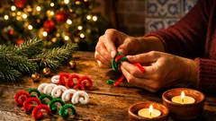 Como fazer enfeites de Natal com limpa-cachimbos de forma simples e bonita