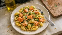 Conchas de salmão com vinagrete de citrinos: leve, fresco e com ar de restaurante