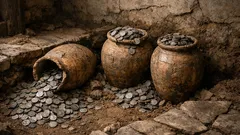 Descoberta arqueológica revela mais de 40 mil moedas romanas sob casas antigas em França