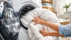 Como lavar um edredão na máquina sem a fazer tremer: o truque da distribuição no tambor