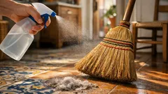 O truque da vassoura húmida com vinagre que ajuda a apanhar mais pó e pelos