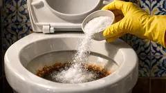 Como remover o calcário do fundo da sanita sem esfregar: truque com ácido cítrico