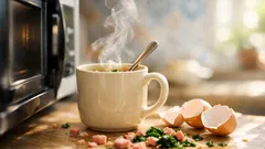 Omelete na caneca no micro-ondas em 5 minutos: o pequeno-almoço rápido que resulta