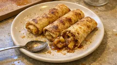 Tortilhas de maçã e canela em 10 minutos — recheio cremoso no micro-ondas