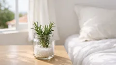 Frasco com alecrim no quarto: o ritual simples para um aroma fresco e noites mais calmas