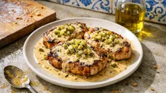 Costeletas de porco com alecrim e molho cremoso: prontas em 30 minutos