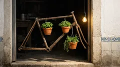 Como reutilizar uma bicicleta velha: 2 ideias baratas para decorar casa e jardim