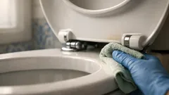 Como limpar as manchas amarelas por baixo do assento da sanita sem esfregar nem encharcar