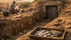 Tesouro num túmulo da dinastia Tang em Xi’an revela ouro, prata e quase 1.000 moedas