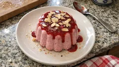 Bavaroise de framboesa e amêndoa: sobremesa fresca, cremosa e fácil de preparar com antecedência